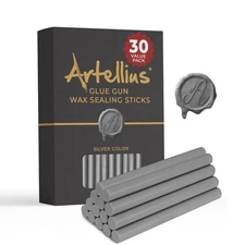 Premium Sealing Wax Sticks (Bulk 30 Pack) - Silver