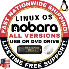NOBARA LINUX OS - DVD/USB Flash Drive - KDE, GNOME, NVIDIA, STEAM HANDHELD, HTPC