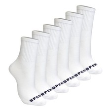 Sperry Women  s 6-Pack Mini Crew Socks, White, 4,10 4-10, White