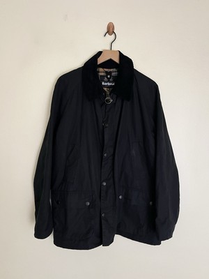 Barbour Ashby Oiled Jacket Blouson Coat Men Size 2XL  Plaid Corduroy Collar