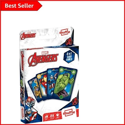 Tragbares 4 in 1 Avengers Kartenspiel - Ideales Geschenk für Kinder, die 4+ lernen
