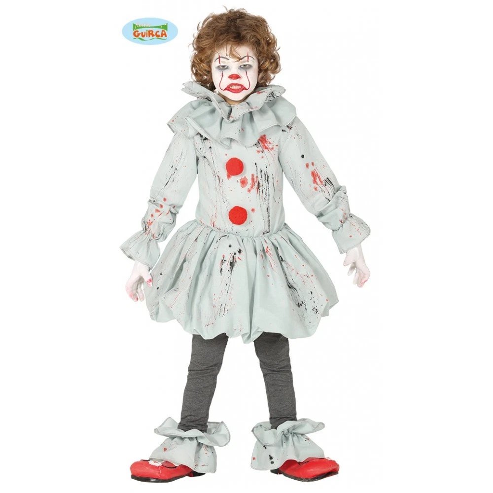 Vestito Bambina Halloween Fantasma E Zucca - Svasato, 7-14 Anni (Taglie 100-140)
