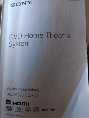 SONY DVD Home Theater System DZ780 voll funktionsfähig