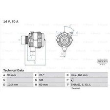 ALTERNATOR BOSCH 0 986 040 461 FOR TOYOTA