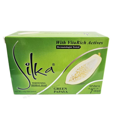 Silka GREEN Papaya Seife 135g Hautaufhellung & Aufhellung