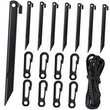 Maitys 4 Sets Inflatable Stakes and Tethers Plastic Blow Up Tent Stake Tether