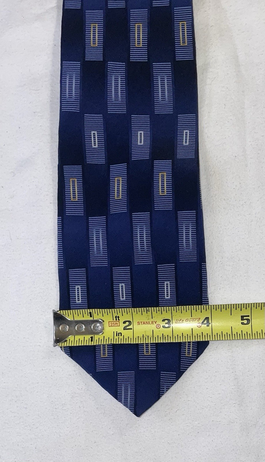 Piattelli Platinum Blue Rectangular 100% Silk des… - image 6