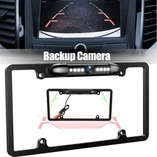 Car Rear View Reverse Backup Wide 170° Waterproof Night Vision License Plate LED