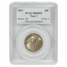 1917 Type 1 Standing Liberty Quarter 25C PCGS MS 64 FH
