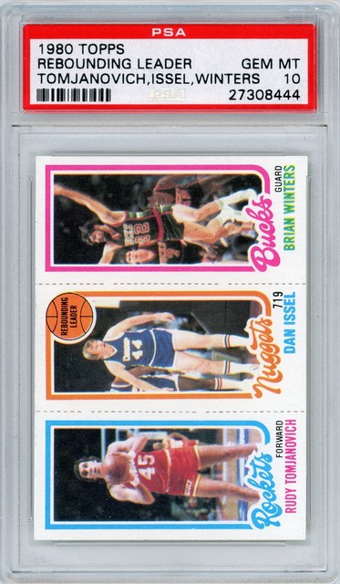 1980 Topps Rudy Tomjanovich | Dan Issel | Brian Winters | PSA 10 Pop 27