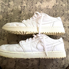 Nike Air Jordan 1 Golf Men s White Leather Lo...