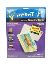 Invent It Ready to Print Greeting Cards Gloss Finish Half Fold 10 Pack 02253-0