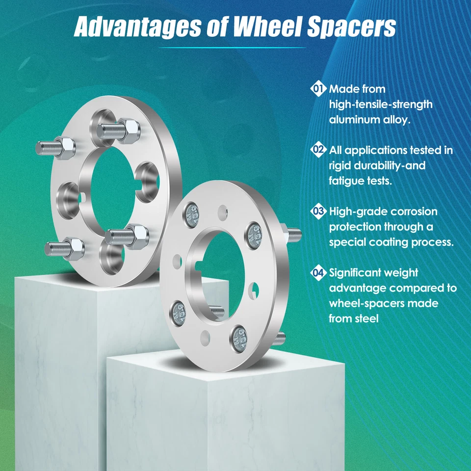 4 adaptadores espaciadores de rueda de 15 mm 4x100 a 4x114,3 para Mazda Miata Chevy Cobalt Foto 4 de 4