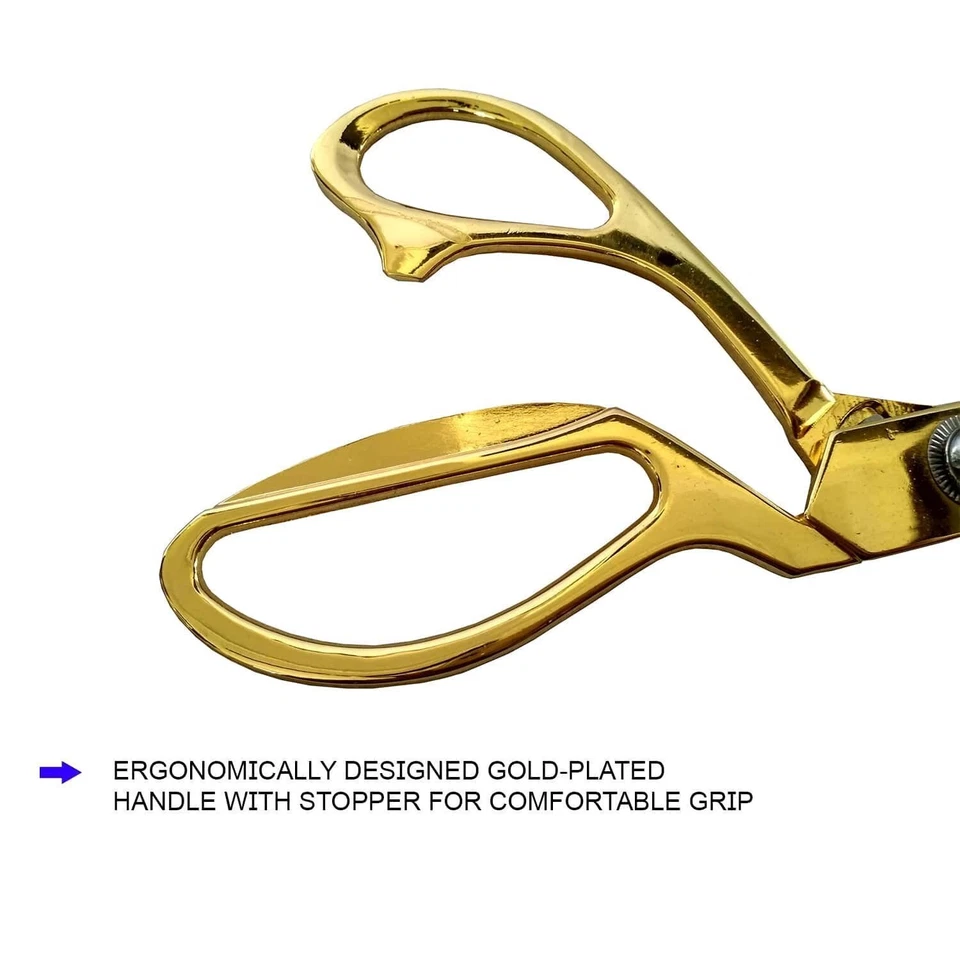 Professional Golden Steel Tailoring Scissor Combo For Cutting Heavy Cloth Fabric - Image 3 of 4