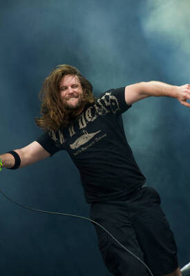 Trevor Phipps of American metalcore band Unearth live at Download - Old Photo 10