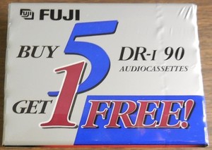 FUJI Normal Bias DR-I Audio Cassettes 6-Pack 90 min Factory Sealed
