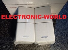MINT LIKE N EW Pair of BOSE Double Cube White Speakers Lifestyle Acoustimass