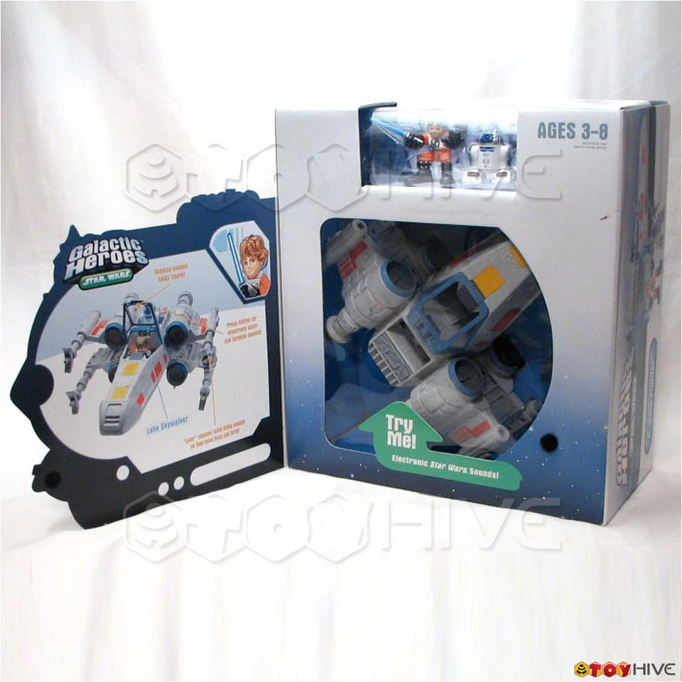 Star Wars Galactic Heroes Electronic X-wing fighter with Luke and R2-D2 figures - Image 2 of 4