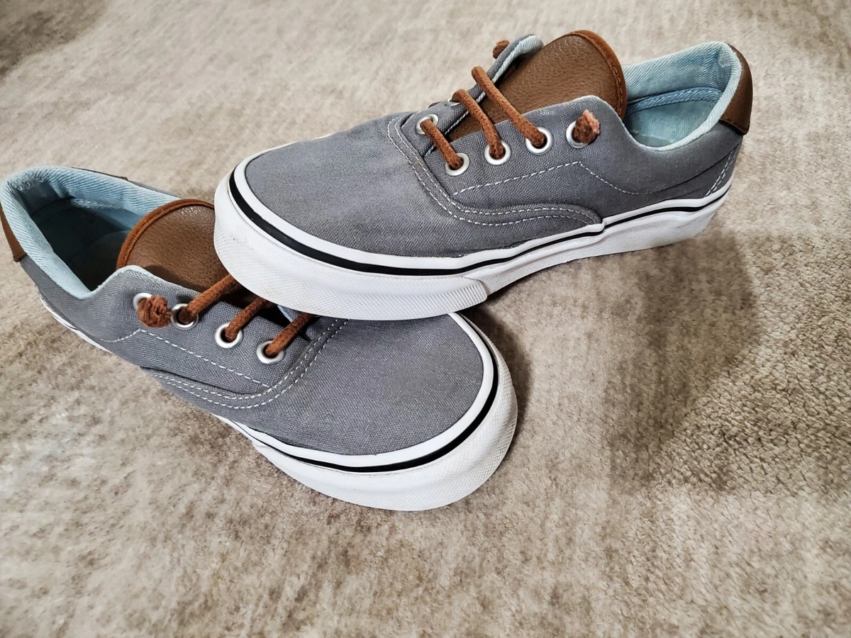 Size US Men s 5 Women s 6.5 Vans Era 59 Frost Gray Acid Denim eBay