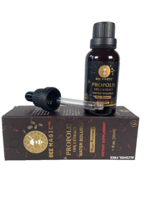 Propolis Extract Water Soluble, Bee Magic,  15%  30 ml. Kosher OU