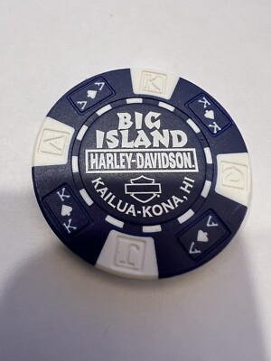 Harley Davidson BIG ISLAND Poker Chip Kailua- Kona , Hi H.D.  DEALER