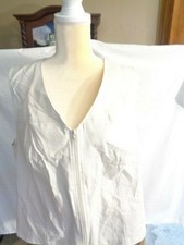 New Clio Ii Women's Beige Zip Up Sleeveless Vest Size 1x