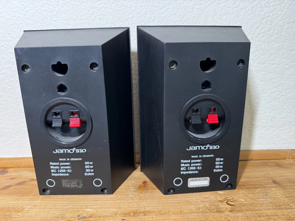 JAMO S10 Bookshelf Speakers HiFi Stereo Compact Home Audio Vintage 2-Way Black - Image 4 of 4