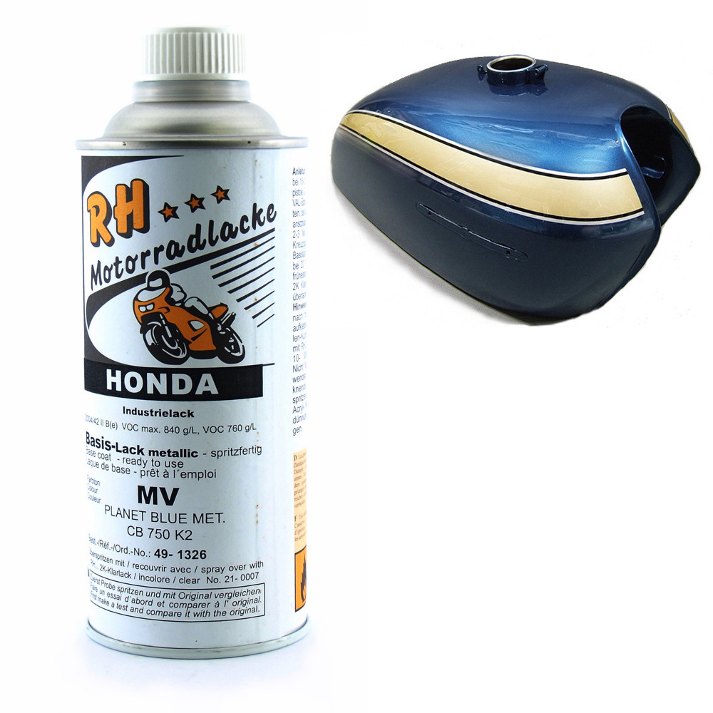 Honda CB 750 Four K2 Lacksatz Lack Set Planet Blue Metallic Fuel
