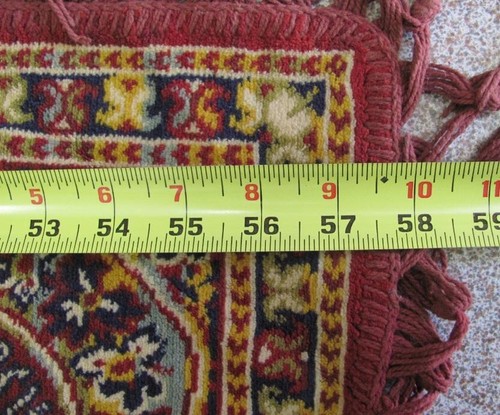 19C. ANTIQUE HANDMADE TABLECLOTH COVER RUG CARPET COTTON - Picture 12 of 13