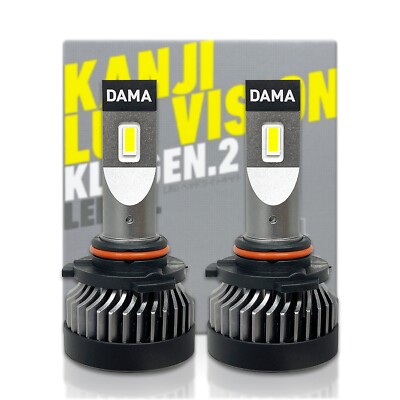 DAMA Kanji Lux Vision 9005 HB3 LED Bulbs 6000K White Beam 2PCS US STOCK