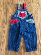 Vintage Ecilpse Baby's Unisex Blue Jean Bib Overall size 12 Mo.