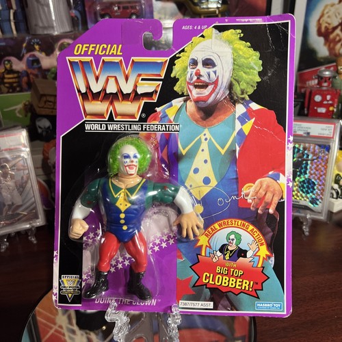 WWE DOINK THE CLOWN HASBRO MOC PURPLE CARD SERIES ...