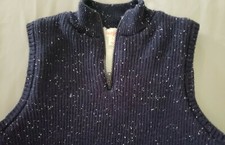 Cat Jack Boys' Size Large Navy Blue Sherpa Lined Vest