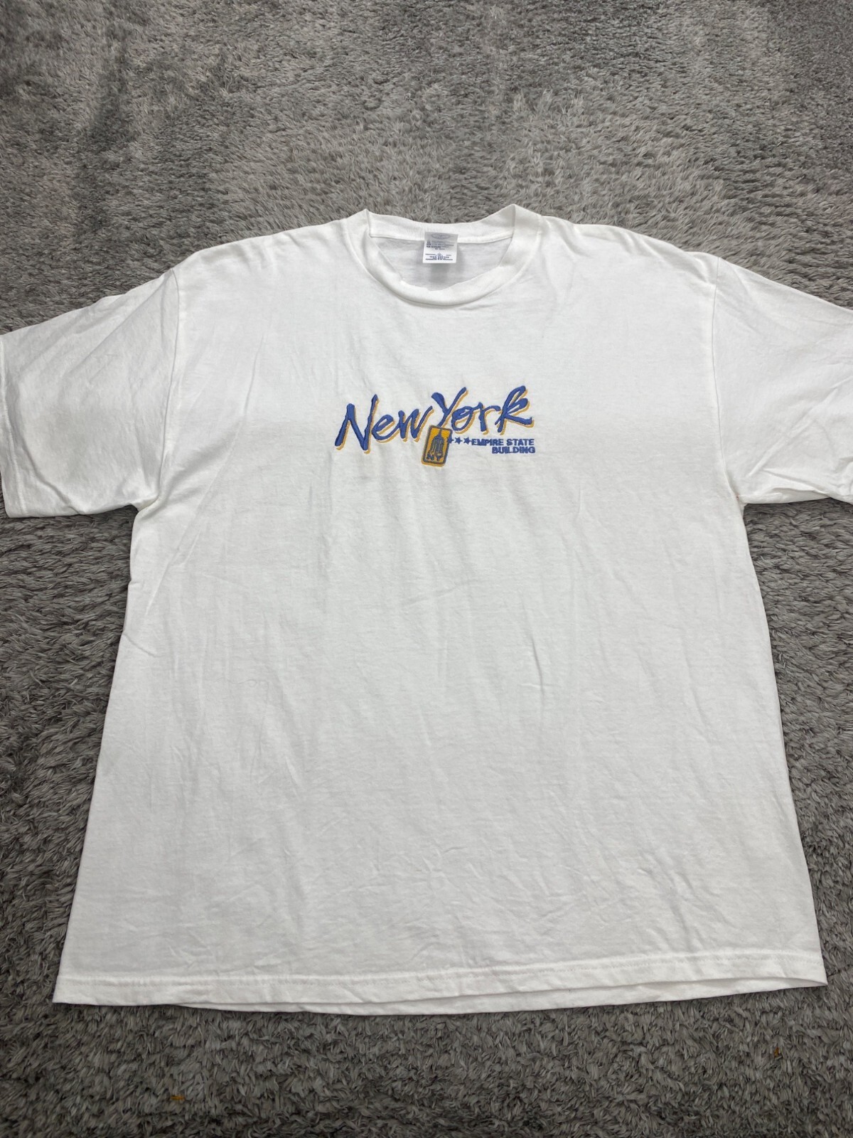 Vintage NYC Empire State Building White Crewneck Shirt Adult XL 90s 00s Style