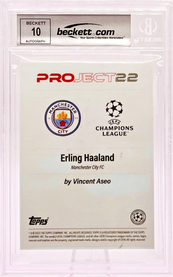 Photo Signée Erling Haaland – Manchester City – Authentifiée Beckett (BAS)