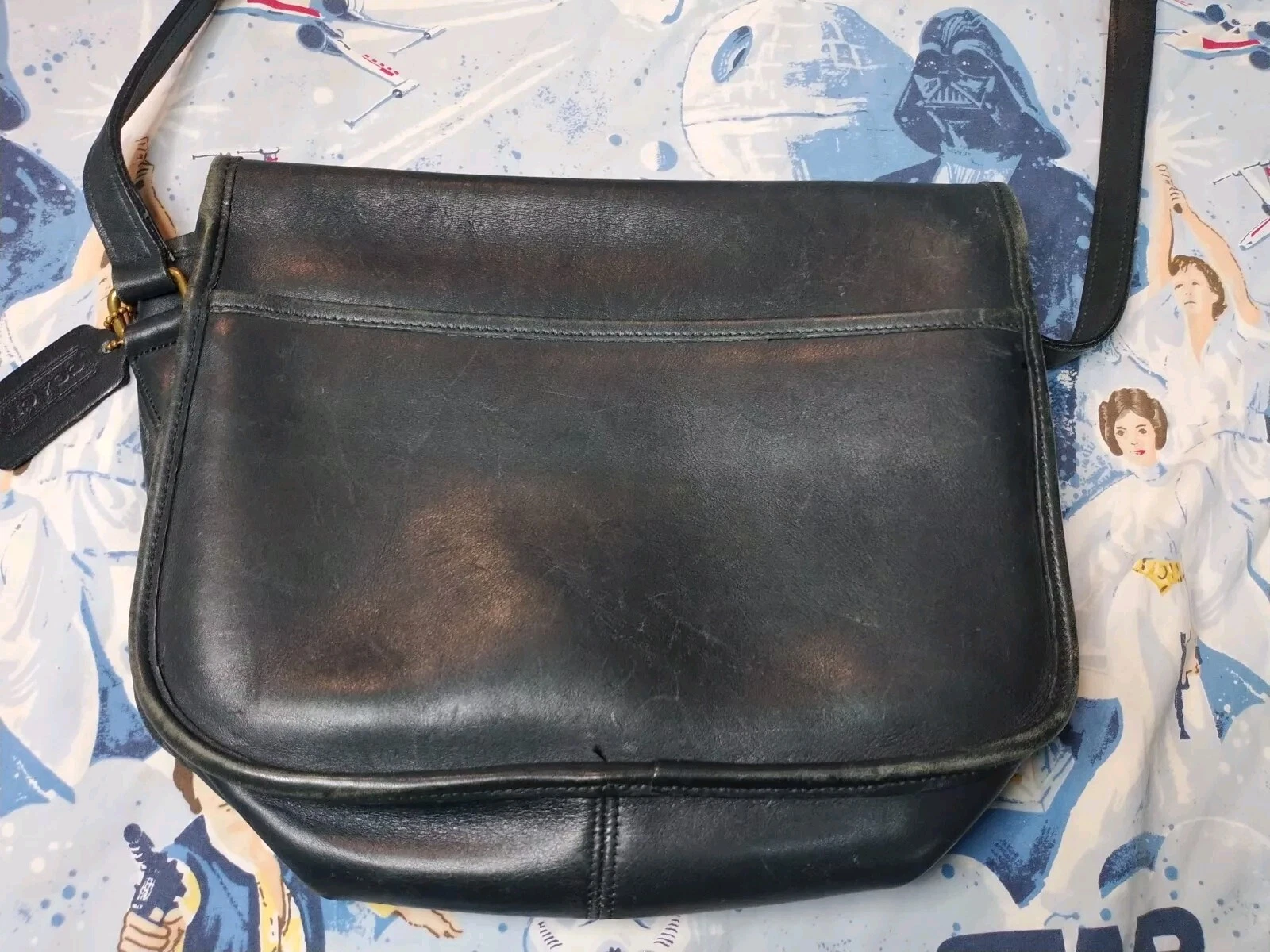 Borsa Coach City vintage in pelle nera 9790