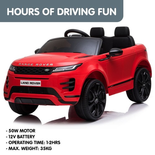 Land Rover Licensed Kids Electric Ride On Car Remote Control - Red - Picture 8 of 11
