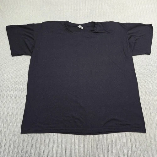 Vintage MBII California Shirt Womens XL Black 50/50 Made USA Blank Shoulder Pads