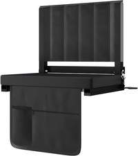 Comfortable Folding Stadium Seat with Storage Pockets - Ideal for Outdoor Events