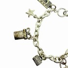AMERICAN GIRL THEATER Signed Vintage Silver Tone Charm Designer Chain Bracelet — photo 3