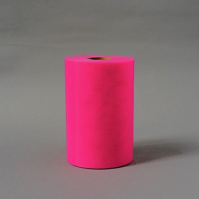 Fuchsia TULLE NET FABRIC 6'' x 100 yards Bolt Crafts Sewing Put-up Wedding Party