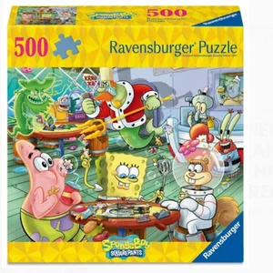 RAVENSBURGER 500 PIECE PUZZLE SPONGEBOB GAME NIGHT @ THE KRUSTY CRAB 2026PRE ORD