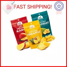 Mavuno Harvest Organic Dried Fruit Variety Pack | Dried Mango, Pineapple, and Ja