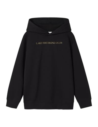 Jungen Sweatshirt Name IT Nkmosian Ls Nreg, Schwarz, 146-152, Baumwolle-image