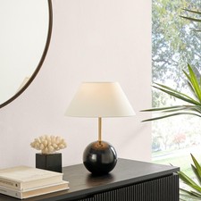 Image of Joceline Marble Round Table Lamp Minimalist Scandi