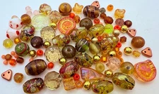 Pretty Glass And Metal Bead Mix