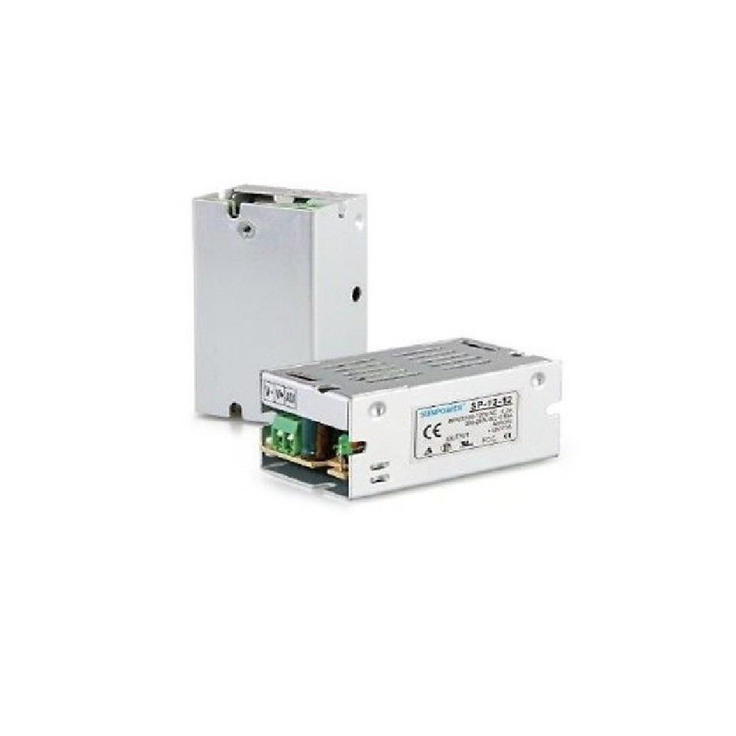 ALIMENTATORE TRASFORMATORE STABILIZZATO SWITCH TRIMMER 220V-12V 1 A AMPERE 12 V-