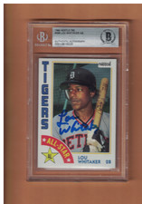 Lou Whitaker AUTOGRAPHED 1984 TOPPS NESTLE BASEBALL CARD SIGNED TIGERS BECKETT