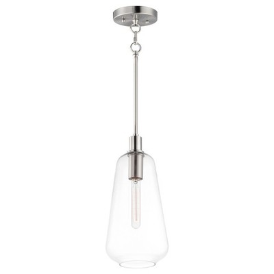 Satin Nickel One Light Pendant from the Babylon Collection