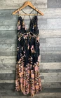 By Anthropologie Maxi Dress Size Large Black Floral Semi Sheer Beach Cover Up